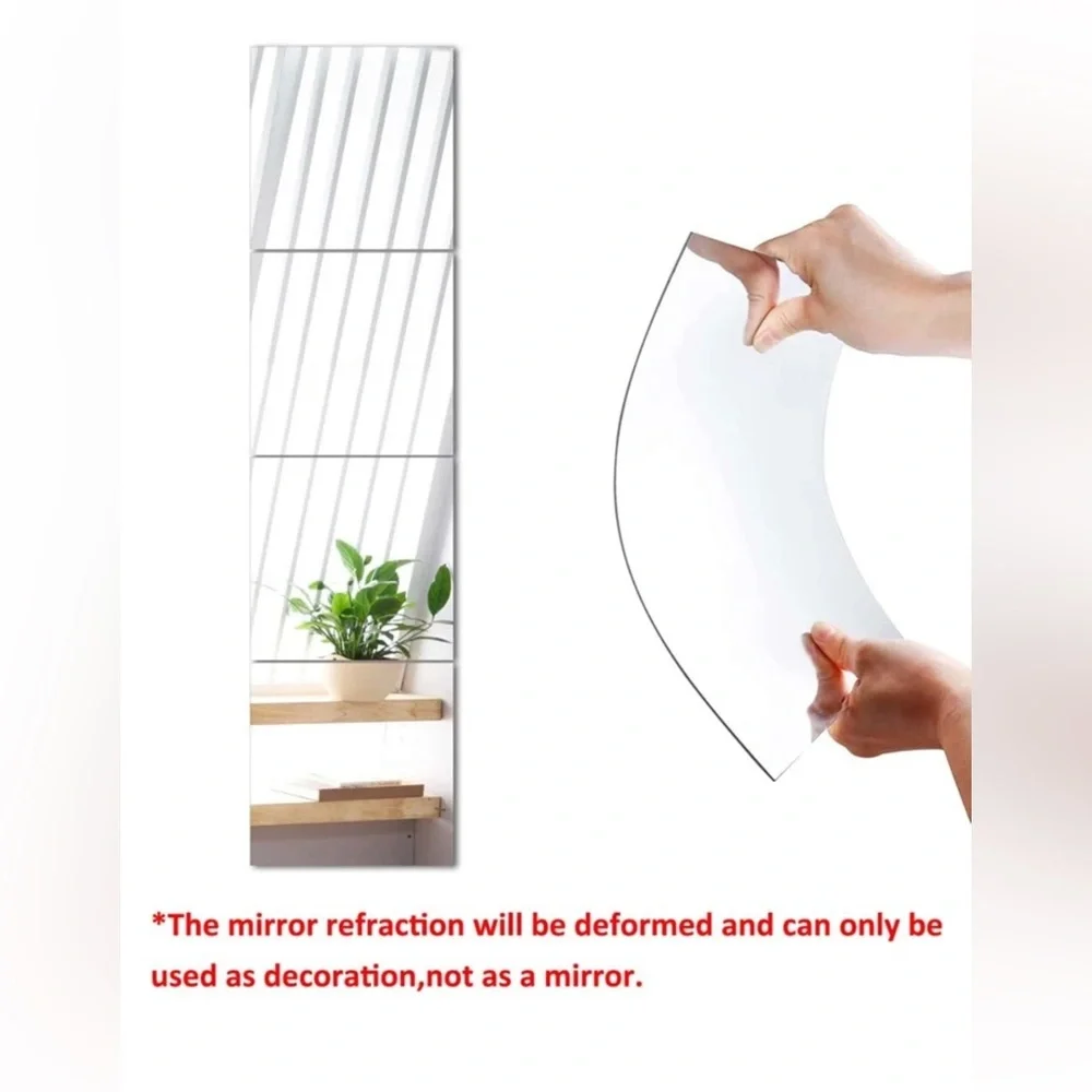 4pc Mirror Wall Sticker New